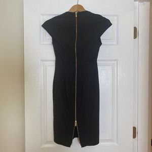 Banana Republic Black Back Zip Dress Sz 00P